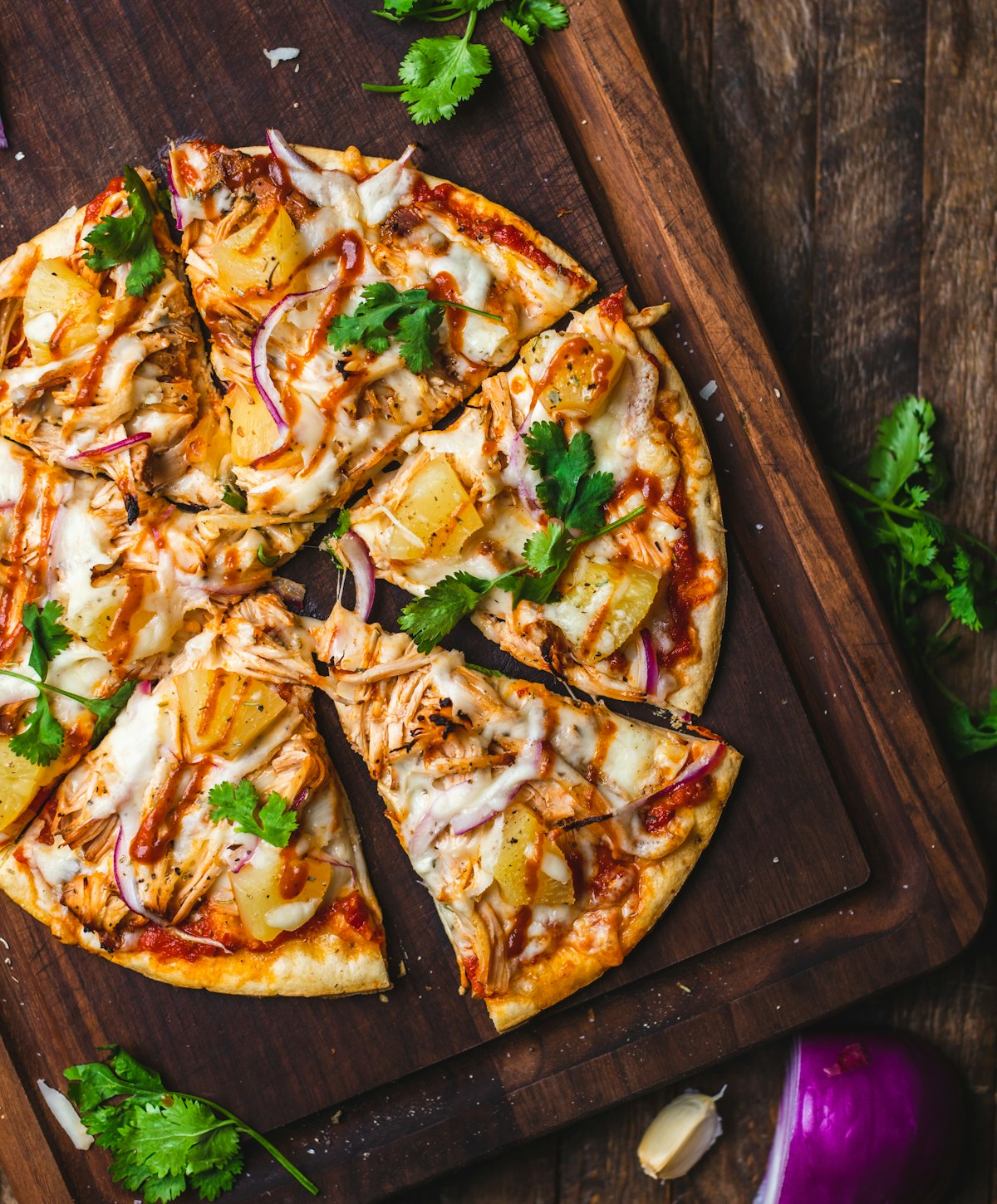 Pizzastück in Nahaufnahme